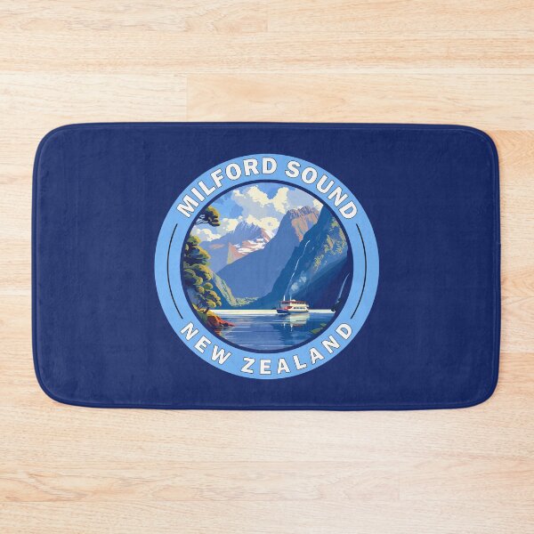 Item preview, Milford Sound New Zealand Fiordland Travel Art Badge designed and sold by KrisSidDesigns.
