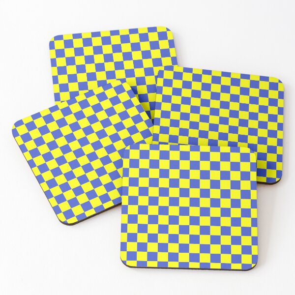 Item preview, Yellow Blue Checker Pattern Design designed and sold by PatternTitan.