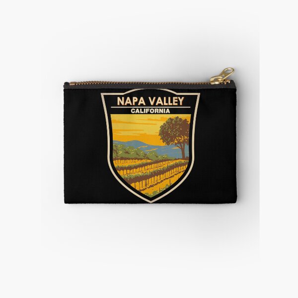 Item preview, Napa Valley California Vineyard Travel Art Badge designed and sold by KrisSidDesigns.