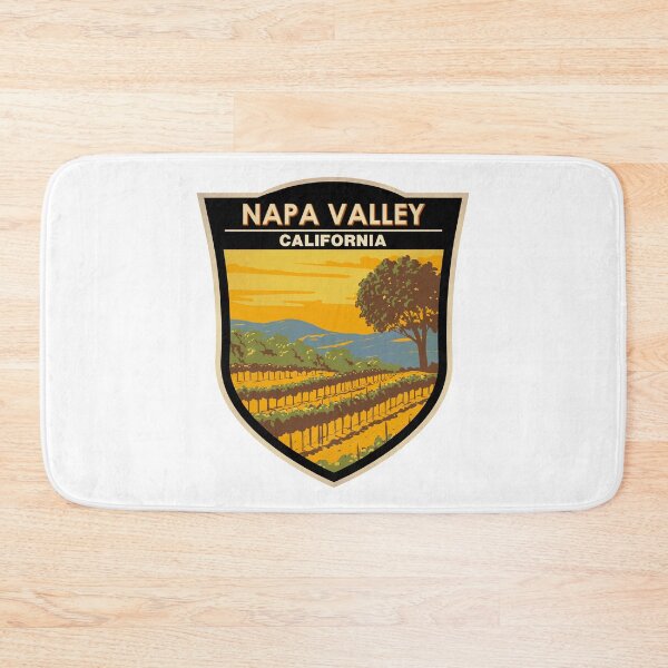 Item preview, Napa Valley California Vineyard Travel Art Badge designed and sold by KrisSidDesigns.