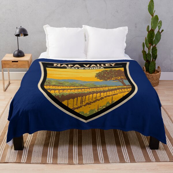 Item preview, Napa Valley California Vineyard Travel Art Badge designed and sold by KrisSidDesigns.
