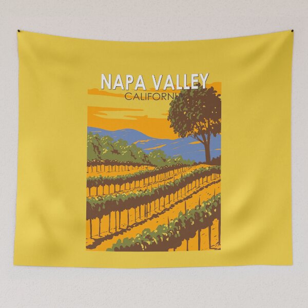 Item preview, Napa Valley California Travel Art Vintage designed and sold by KrisSidDesigns.