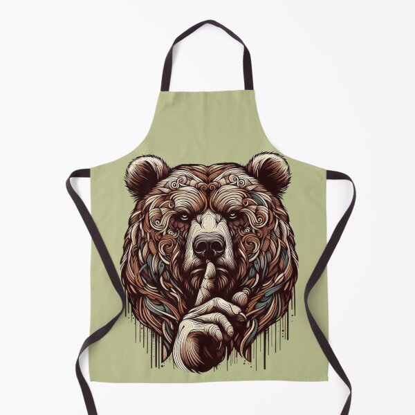 Item preview, "Abstract Design Grizzly Bear: Talking Like a Mafia Don with Artistic Human Expressions" designed and sold by ZulryLifestyles.