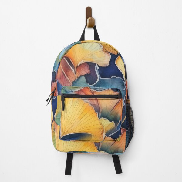 Item preview, Blue yellow gingko biloba leaves nature #pattern #nature designed and sold by JBJart.