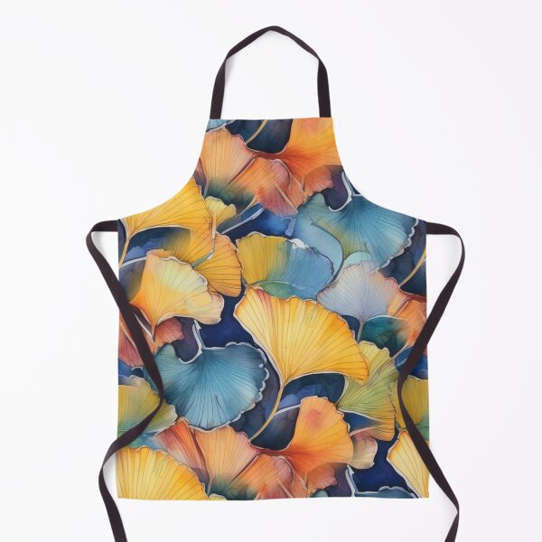 Item preview, Blue yellow gingko biloba leaves nature #pattern #nature designed and sold by JBJart.