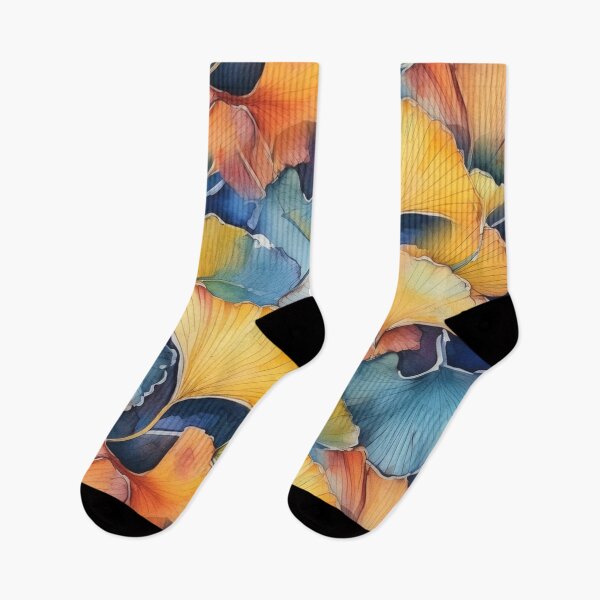 Item preview, Blue yellow gingko biloba leaves nature #pattern #nature designed and sold by JBJart.