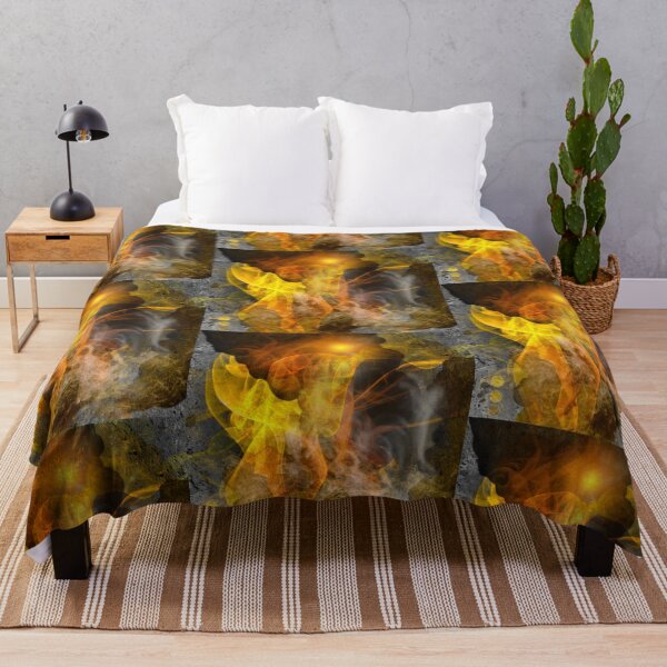 Item preview, Glowing clouds of smoke emerge from the crack in the rock designed and sold by AnnabellaRh.