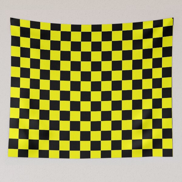Item preview, Yellow Black Checker Pattern Design designed and sold by PatternTitan.