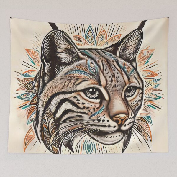 Item preview, American Bobcat portrait designed and sold by CattyCornerPOD.