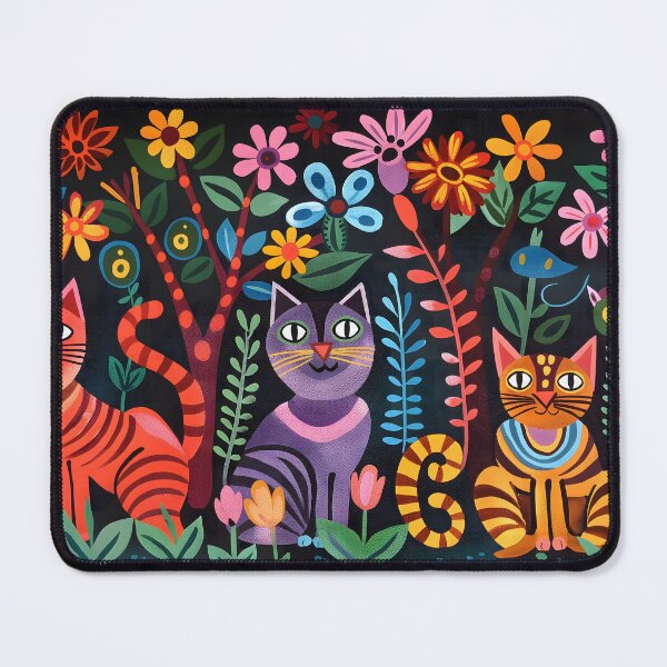 Item preview, Colorful Cat, Abstract Cat, Cat Folk Art designed and sold by xiao xuans.