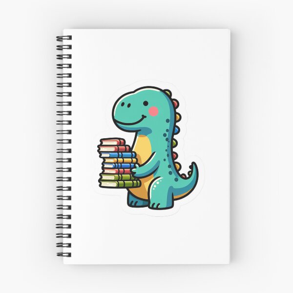Item preview, Cute Dinosaur carrying a stack of books designed and sold by BrinaandPops.