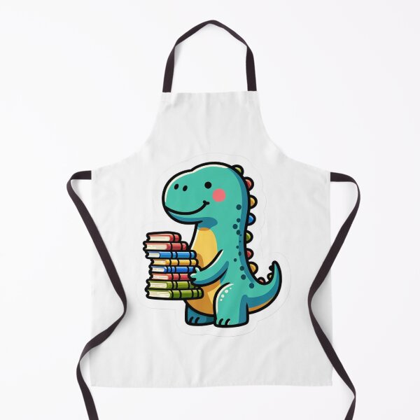 Item preview, Cute Dinosaur carrying a stack of books designed and sold by BrinaandPops.
