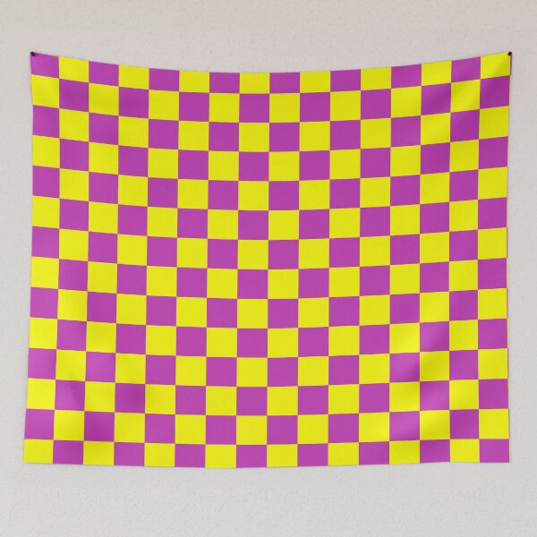 Item preview, Yellow Purple Checker Pattern Design designed and sold by PatternTitan.