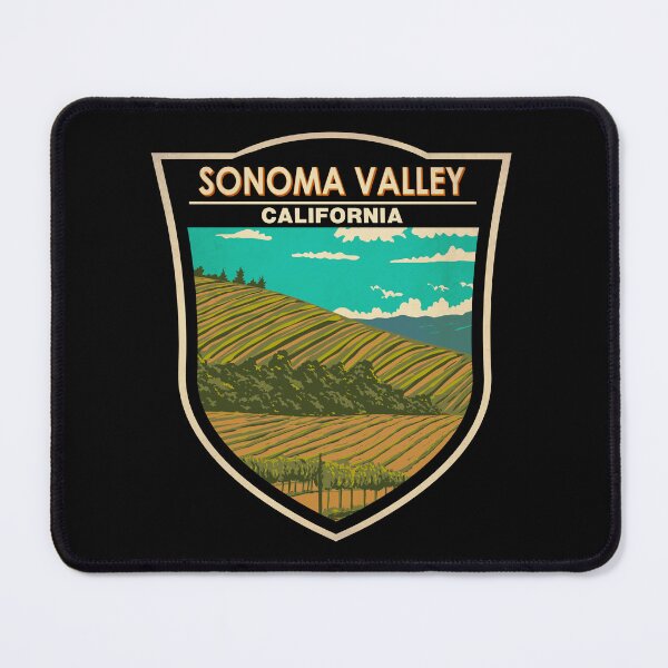 Item preview, Sonoma Valley California Travel Art Badge designed and sold by KrisSidDesigns.