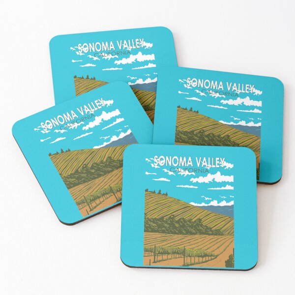Item preview, Sonoma Valley California Travel Art Vintage designed and sold by KrisSidDesigns.