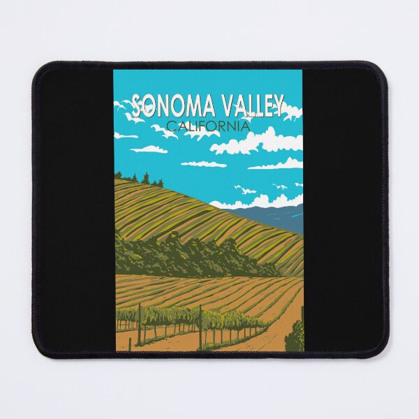 Item preview, Sonoma Valley California Travel Art Vintage designed and sold by KrisSidDesigns.