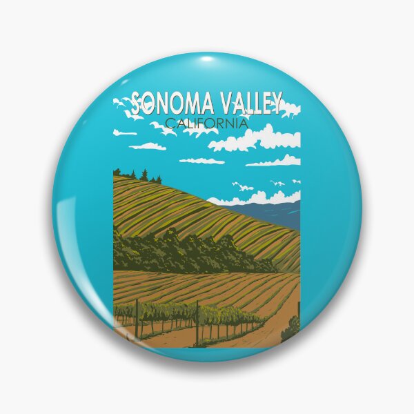 Item preview, Sonoma Valley California Travel Art Vintage designed and sold by KrisSidDesigns.