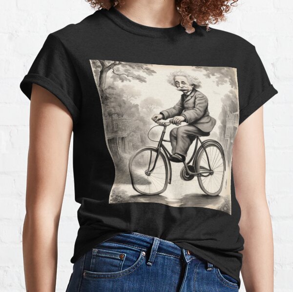 Item preview, Albert Einstein riding a bicycle designed and sold by cican-art.