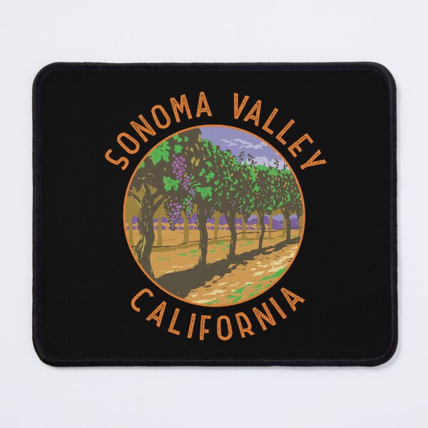 Item preview, Sonoma Valley California Retro Distressed Circle designed and sold by KrisSidDesigns.