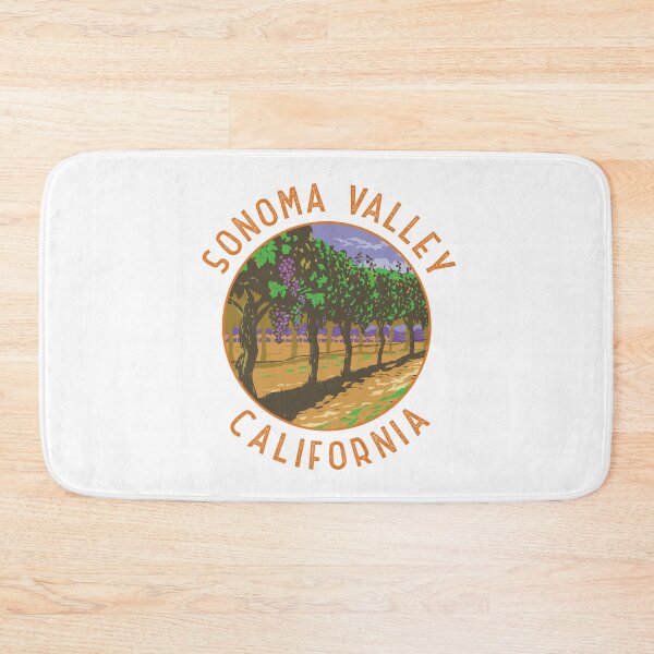 Item preview, Sonoma Valley California Retro Distressed Circle designed and sold by KrisSidDesigns.