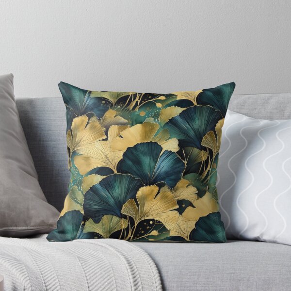 Item preview, Green gold gingko biloba leaves nature #pattern #nature designed and sold by JBJart.