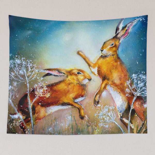 Item preview, Dancing in the Moonlight - Boxing Hares designed and sold by carriemckenzie.