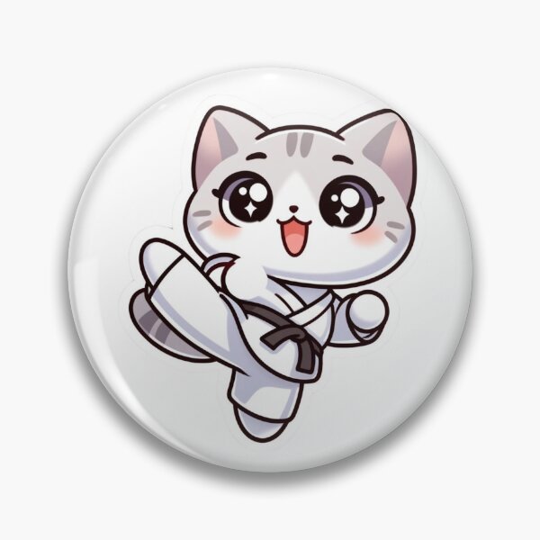 Item preview, Cute kawaii style Cat doing karate designed and sold by BrinaandPops.