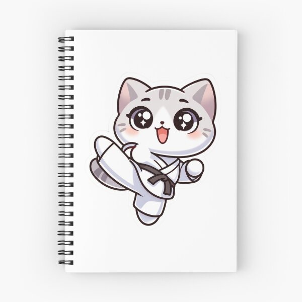 Item preview, Cute kawaii style Cat doing karate designed and sold by BrinaandPops.