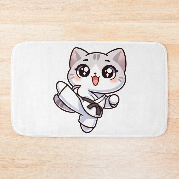 Item preview, Cute kawaii style Cat doing karate designed and sold by BrinaandPops.