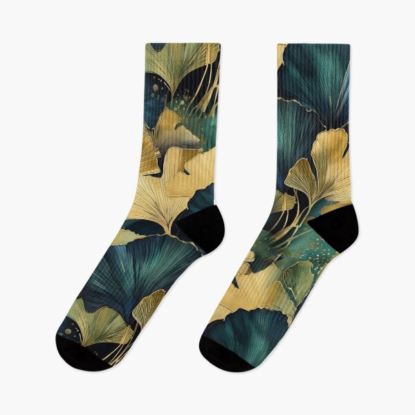 Item preview, Green gold gingko biloba leaves nature #pattern #nature designed and sold by JBJart.