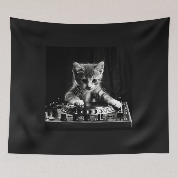 Item preview, DJ Kitten Music Retro designed and sold by redstar19.