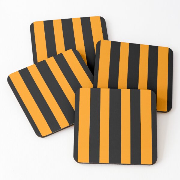 Item preview, Orange and Black Halloween vertical solid stripes designed and sold by Michael Stewart.