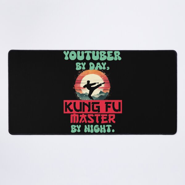 Item preview, Vintage Kung Fu Master & YouTuber Dual Life | T-Shirt Design | designed and sold by TheInkyOwl-TIO.