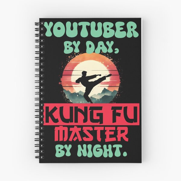 Item preview, Vintage Kung Fu Master & YouTuber Dual Life | T-Shirt Design | designed and sold by TheInkyOwl-TIO.
