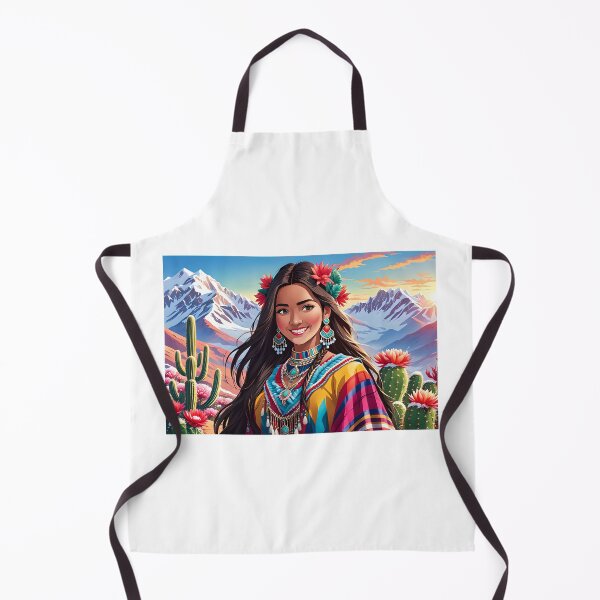 Item preview, Pretty Peruvian Girl in Cactus Field designed and sold by Pim-Crystal.
