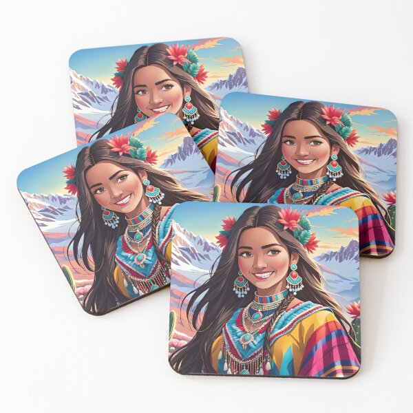 Item preview, Pretty Peruvian Girl in Cactus Field designed and sold by Pim-Crystal.