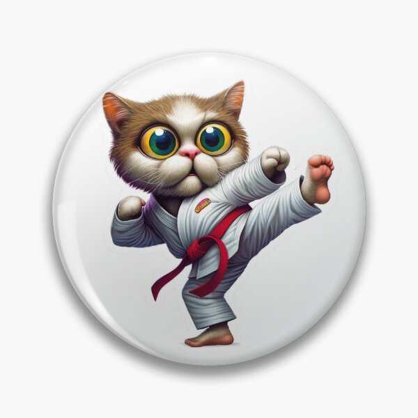 Item preview, Cute kawaii style Cat doing karate designed and sold by BrinaandPops.