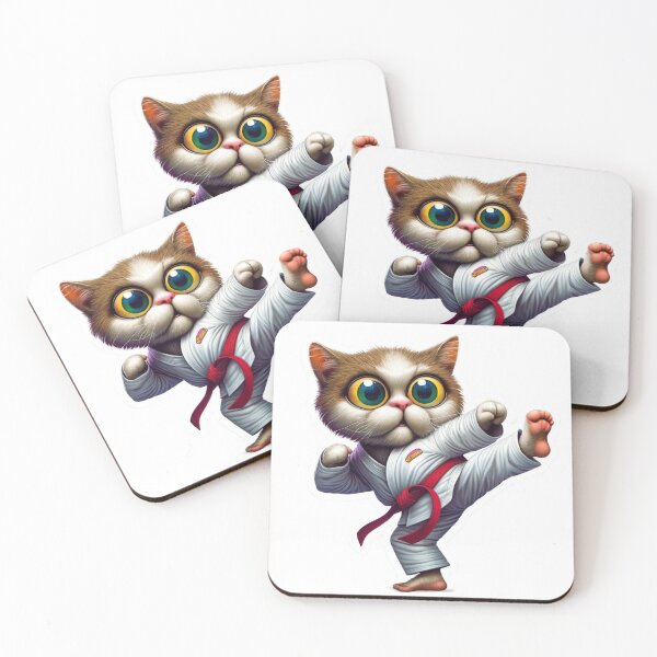 Item preview, Cute kawaii style Cat doing karate designed and sold by BrinaandPops.