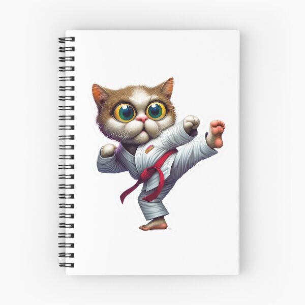 Item preview, Cute kawaii style Cat doing karate designed and sold by BrinaandPops.