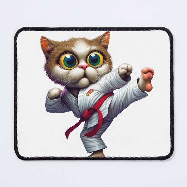 Item preview, Cute kawaii style Cat doing karate designed and sold by BrinaandPops.