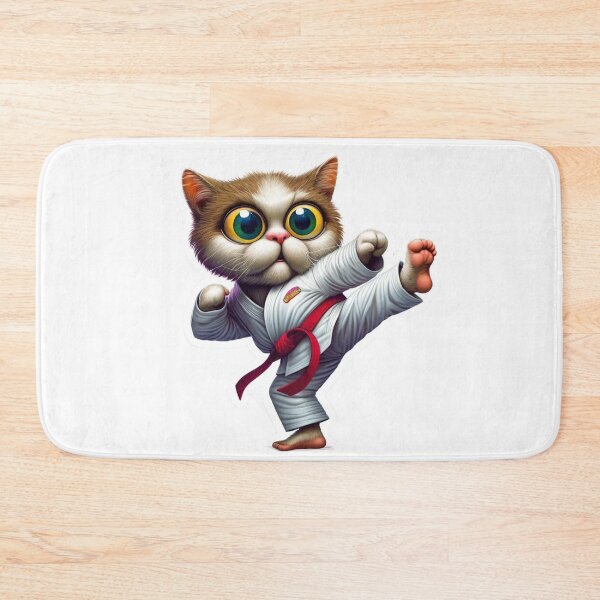 Item preview, Cute kawaii style Cat doing karate designed and sold by BrinaandPops.
