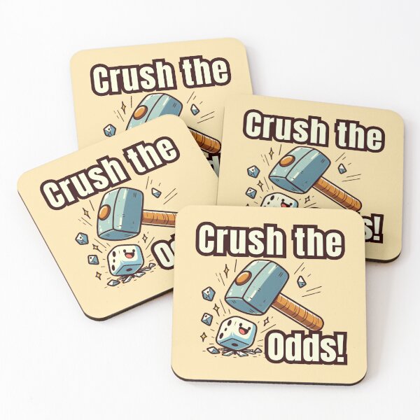 Item preview, Crush the Odds - Bold and Funny Hammer Smashing Dice Sticker designed and sold by CrushTheCasino.