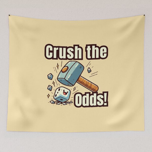 Item preview, Crush the Odds - Bold and Funny Hammer Smashing Dice Sticker designed and sold by CrushTheCasino.