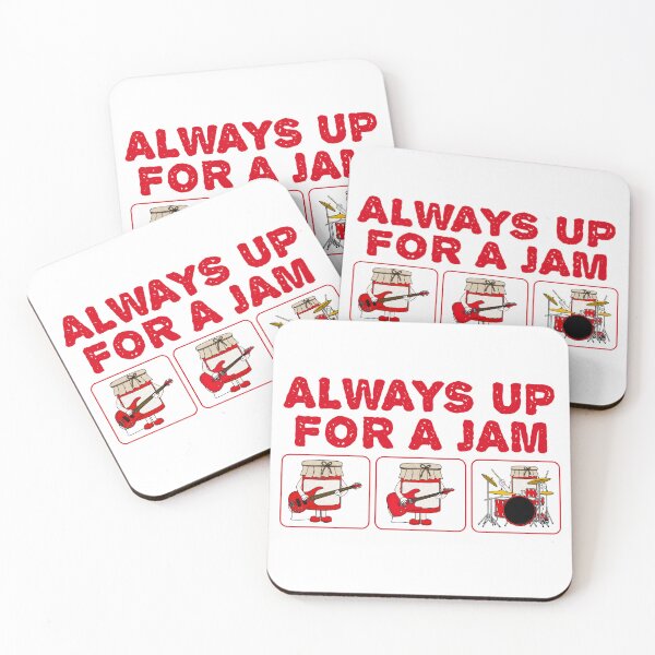 Item preview, Always Up For A Jam, Guitar Bass Drums Funny designed and sold by doodlerob.