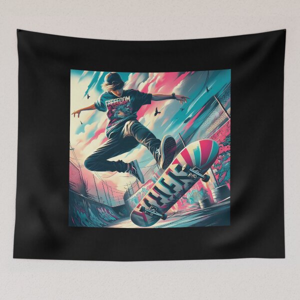 Item preview, Skateboarder Skating In Skatepark designed and sold by KTGim.