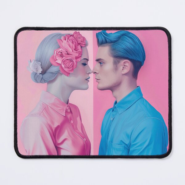 Item preview, Woman in pink and man in blue designed and sold by robybret.