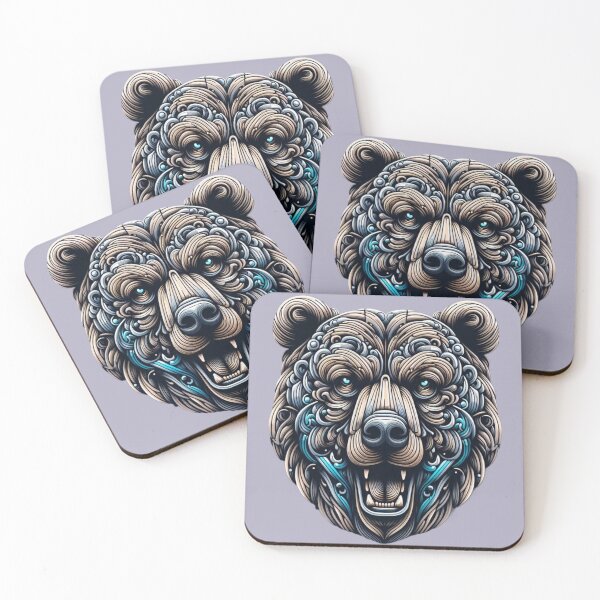 Item preview, Abstract Design Grizzly Bear Artistic Expressions canvas art  designed and sold by ZulryLifestyles.