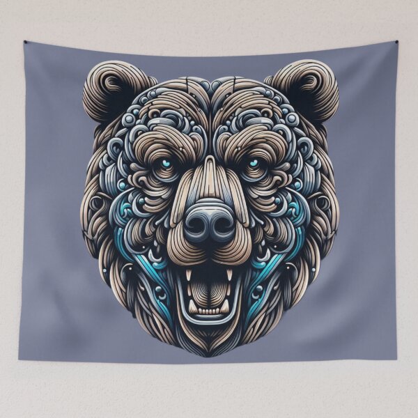 Item preview, Abstract Design Grizzly Bear Artistic Expressions canvas art  designed and sold by ZulryLifestyles.