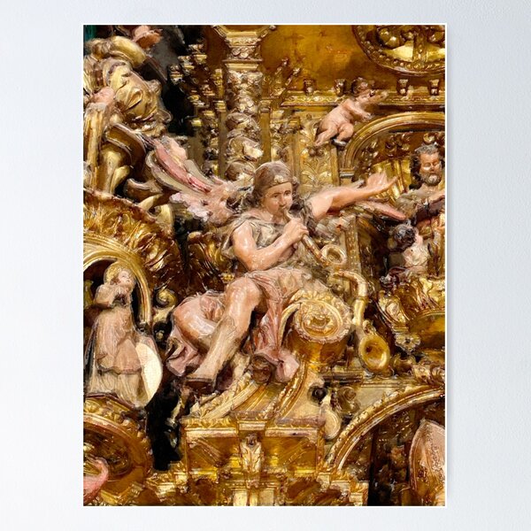 Item preview, Baroque angel blowing a horn  designed and sold by ricoflinn.