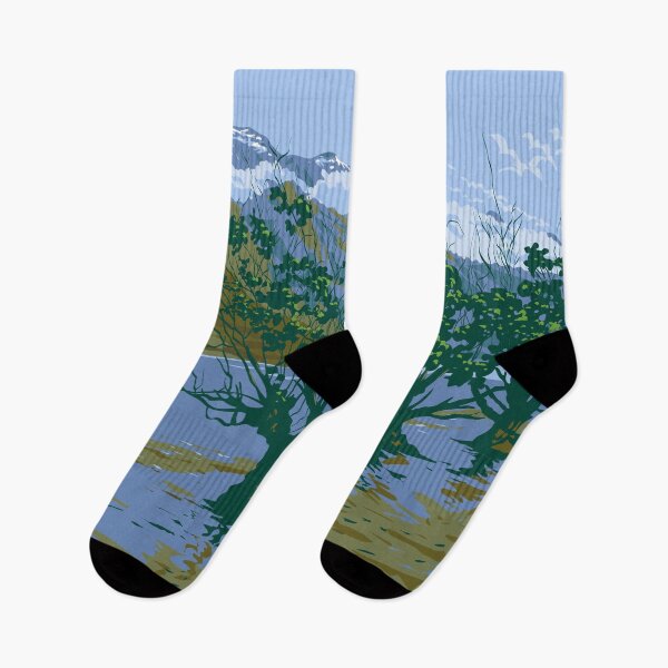 Item preview, Lake Wakatipu New Zealand Travel Art Vintage designed and sold by KrisSidDesigns.